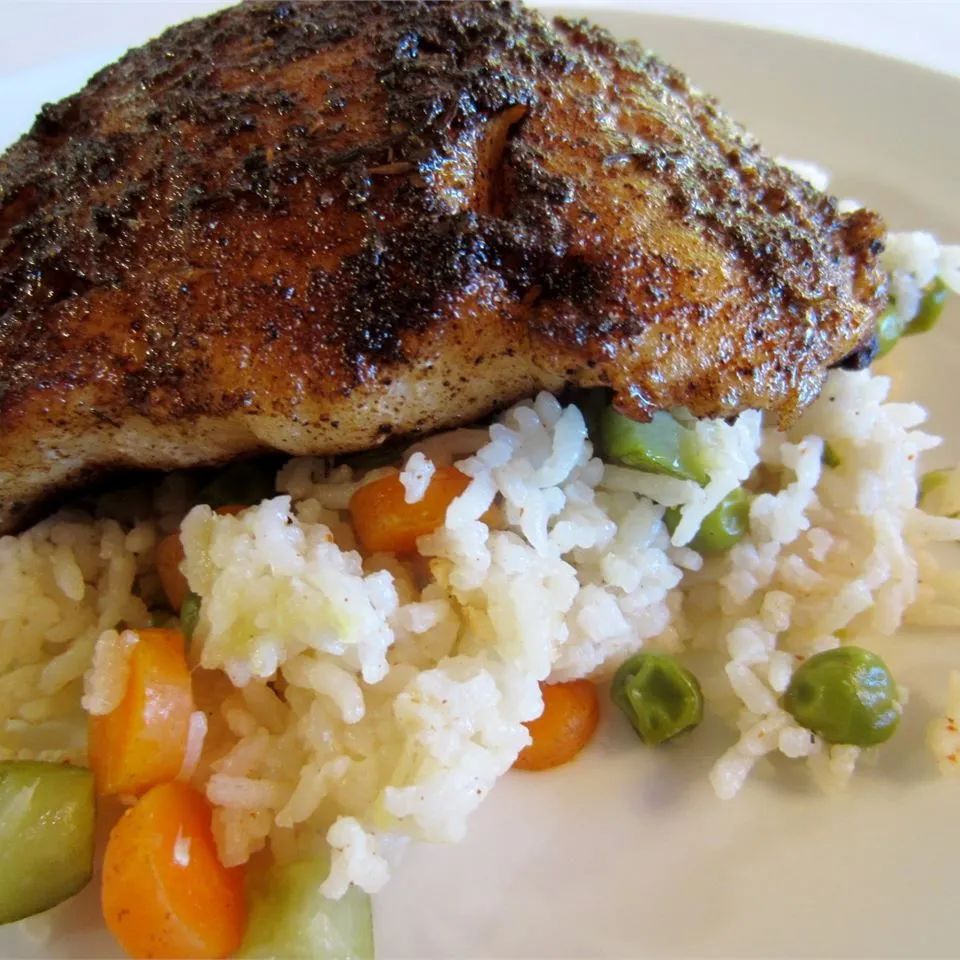 Blackened Catfish and Spicy Rice