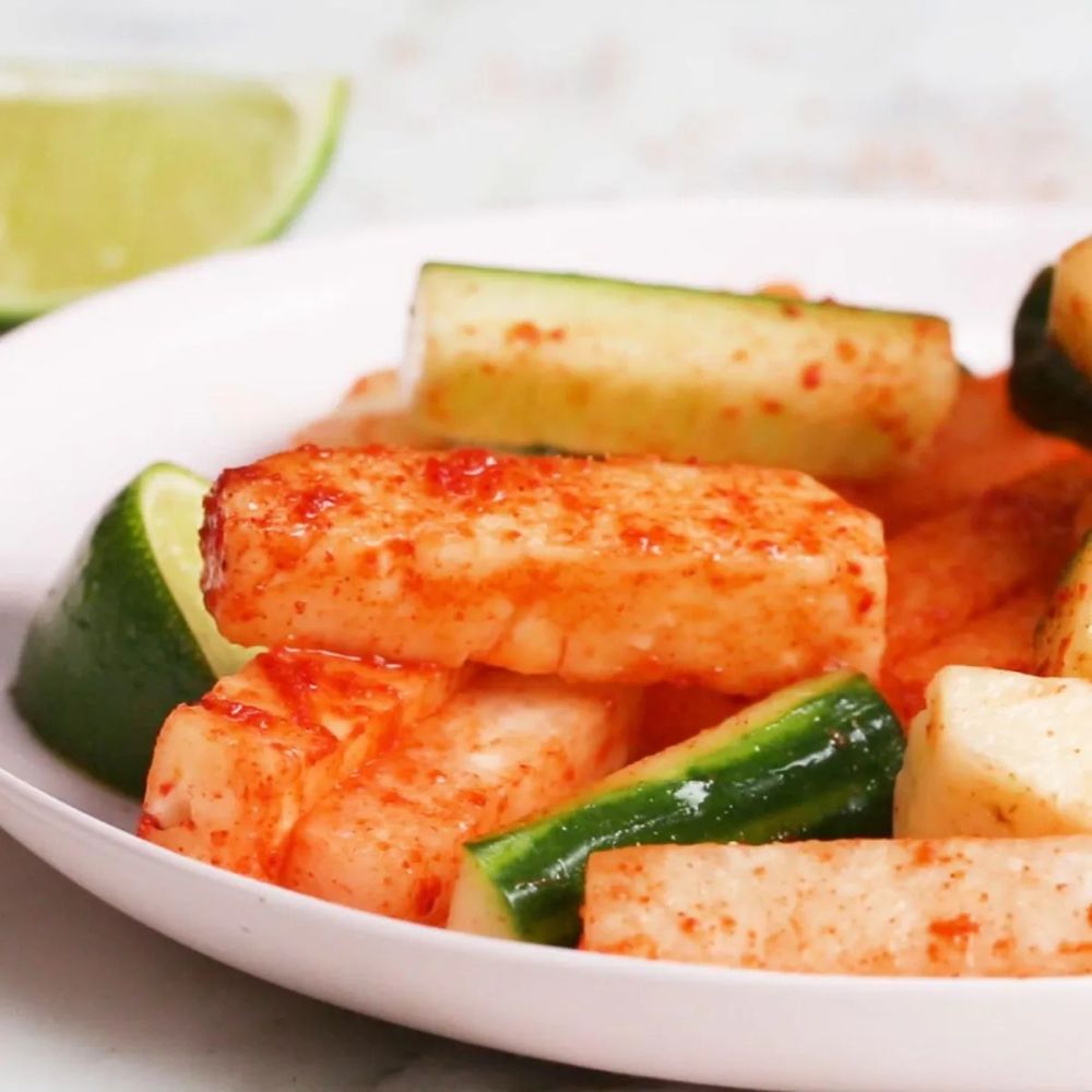 Chili-lime Pineapple Cucumber Sticks