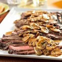 Flank Steak with Mushroom Sauce