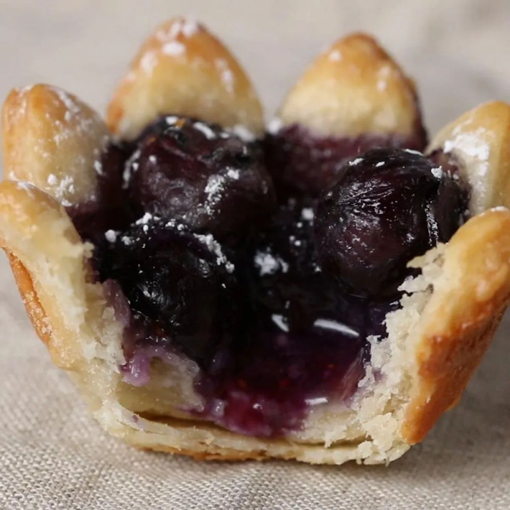 Blueberry Flower Tarts