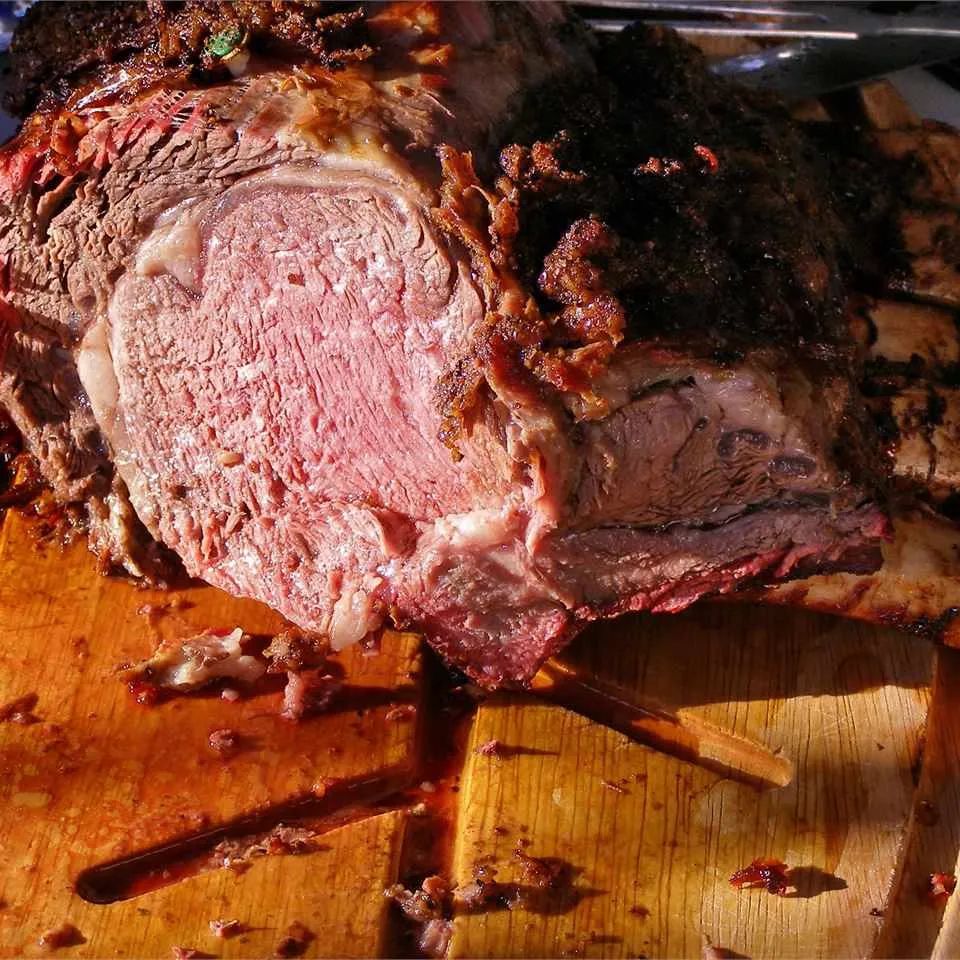 Smoked Standing Rib Roast