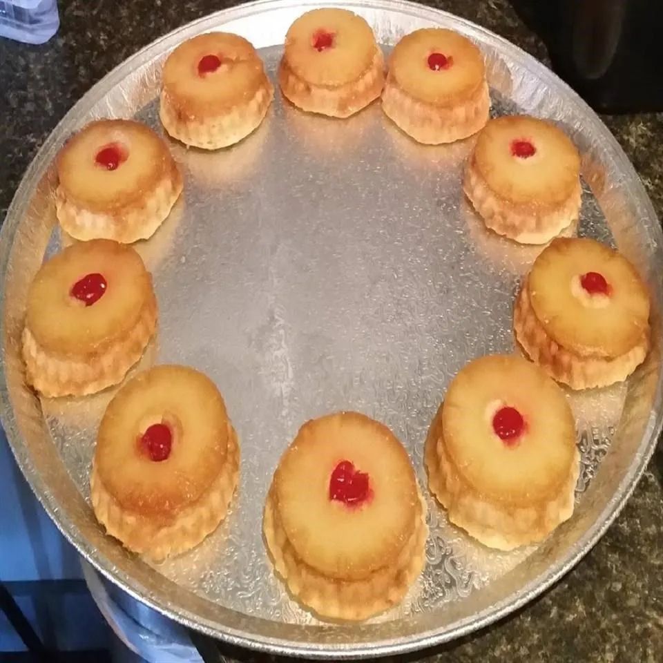 Pina Colada Upside-Down Mini Cakes