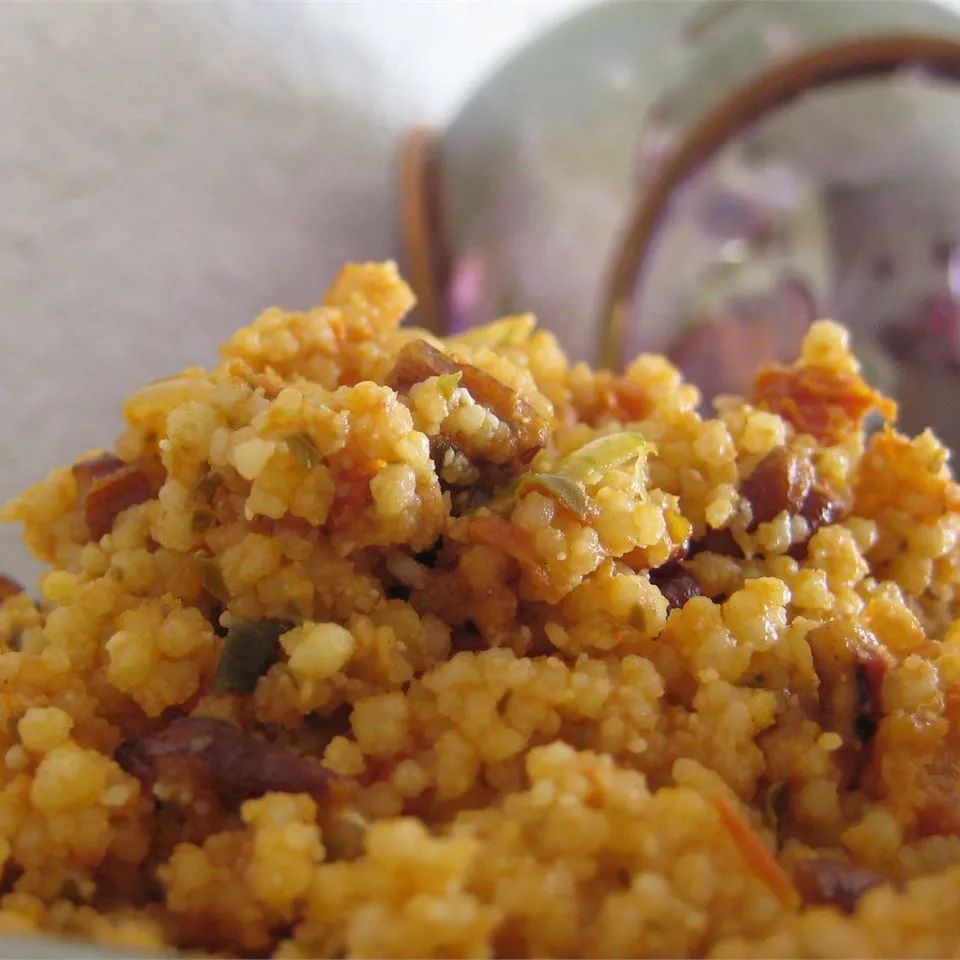 Roasted Pecan Couscous with Sun Dried Tomatoes and Mushrooms