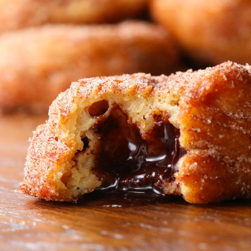 Chocolate-Stuffed Churro Donuts