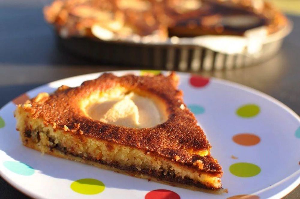 French Puff Pastry Tart with Pears and Chocolate