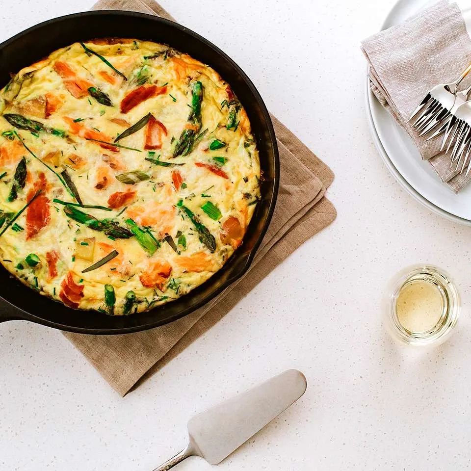 Smoked Salmon-Asparagus Frittata