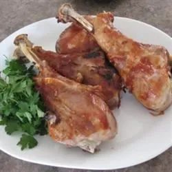 Roasted Barbecued Turkey Legs