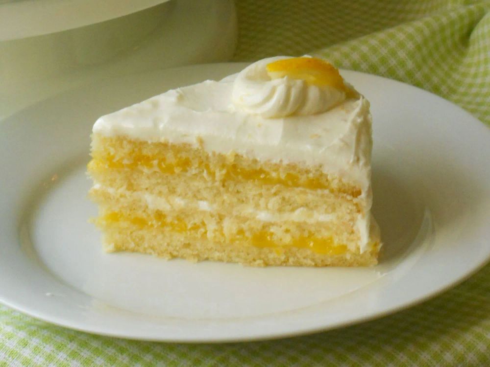 Lemon Cake with Lemon Filling and Lemon Butter Frosting