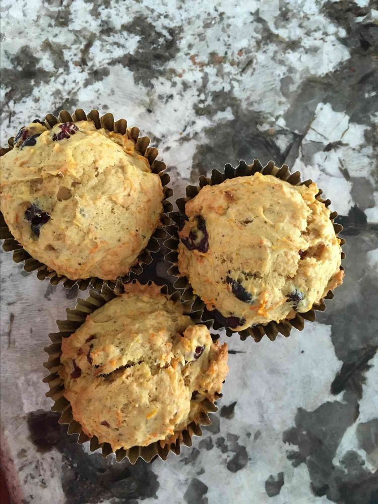 Carrot and Cranberry Muffins