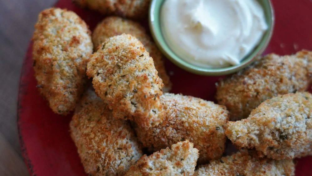 Air-Fried Artichoke Hearts with Lemony Mayo