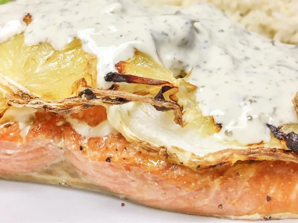 Salmon with Creamy Dill Sauce