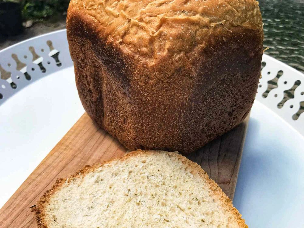 Super Easy Rosemary Bread Machine Bread