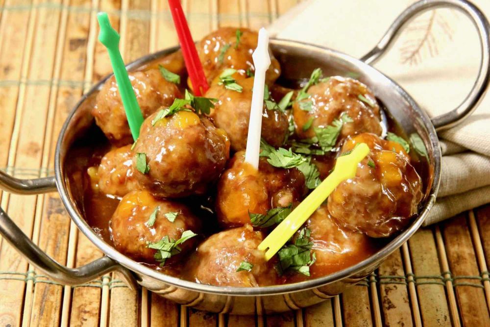 Pork Meatballs with Apricot Glaze