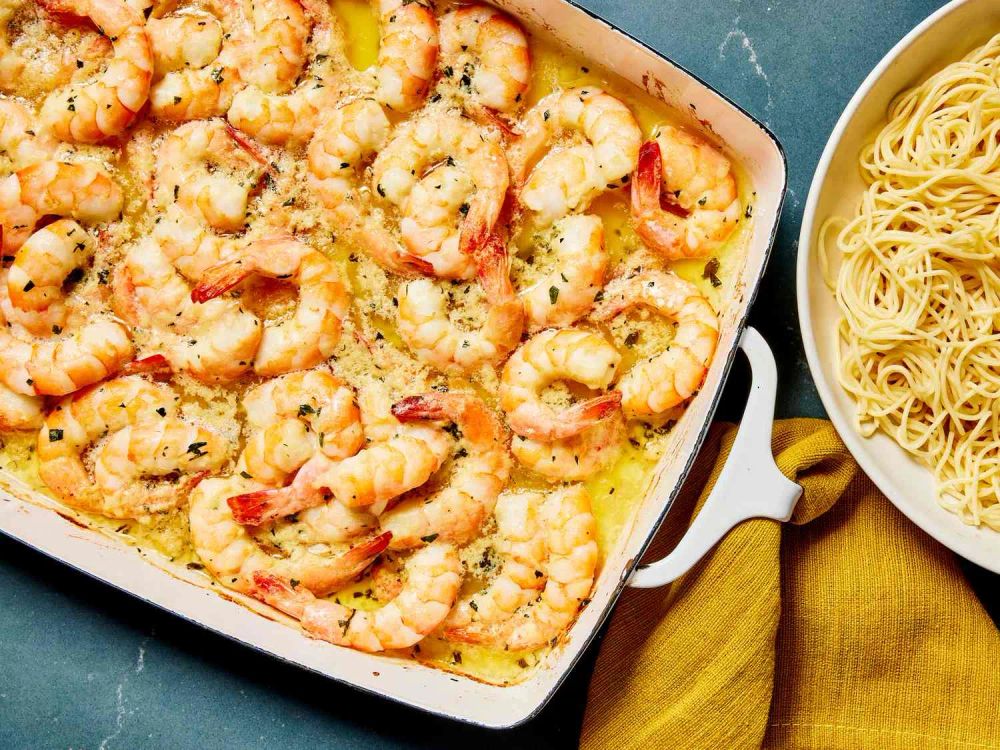 Shrimp Scampi Bake