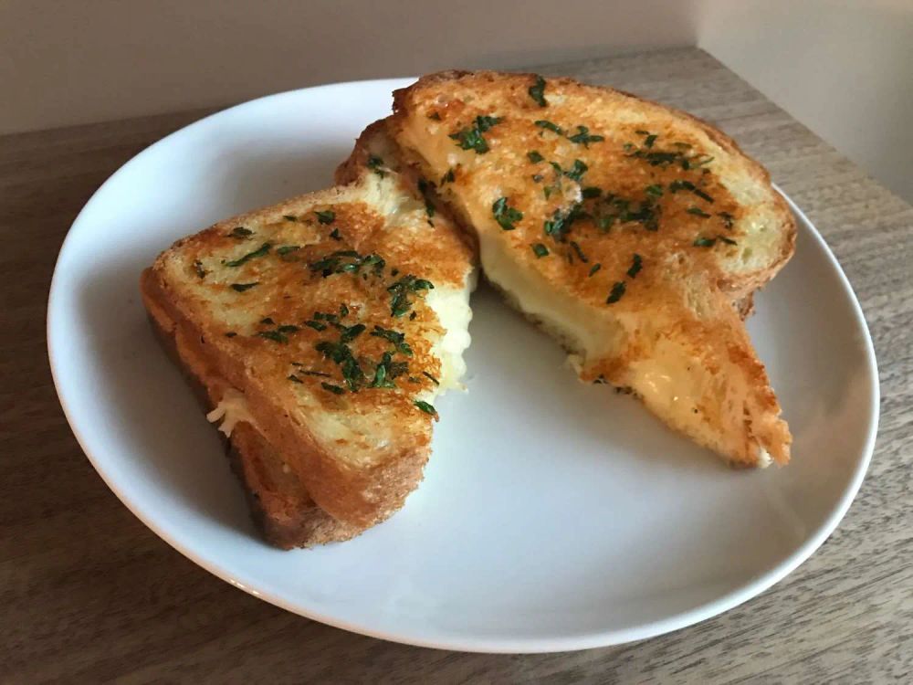 Garlic Bread Grilled Cheese