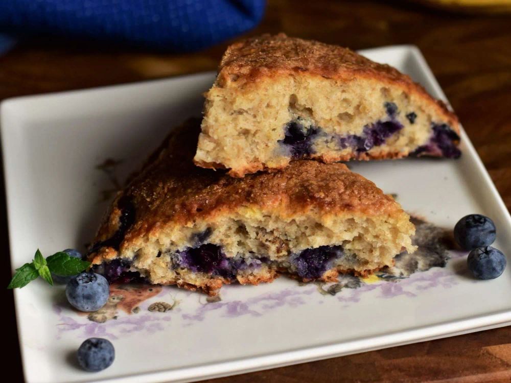 Blueberry, Banana, and Walnut Scones