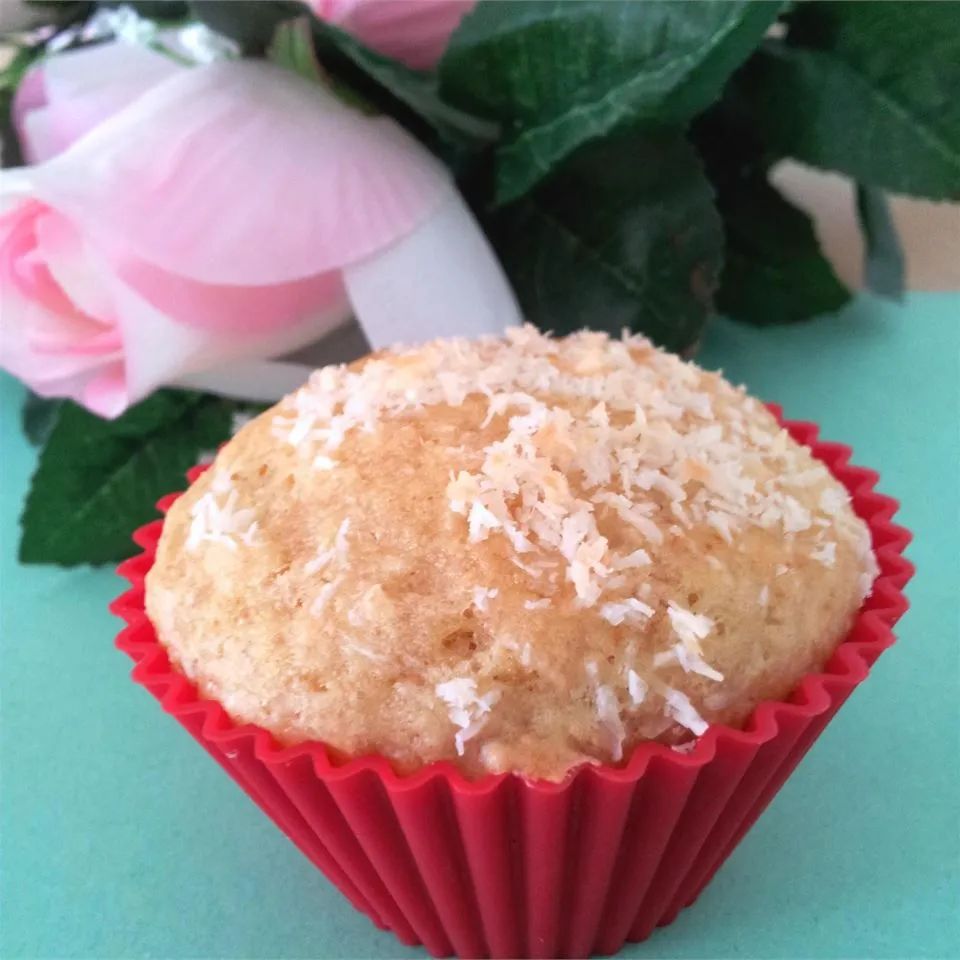 Coconut Mango Muffins with Candied Ginger