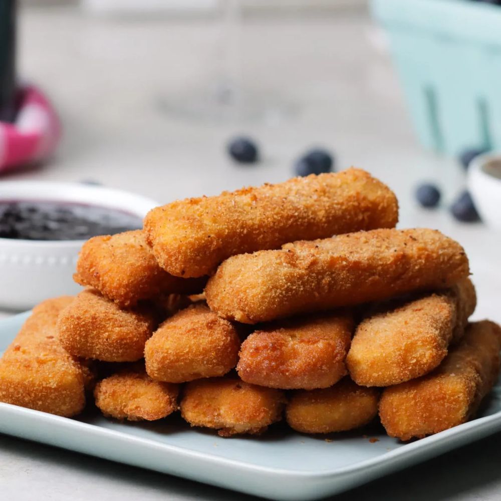 Fried Brie Sticks With Blueberry Bourbon Jam