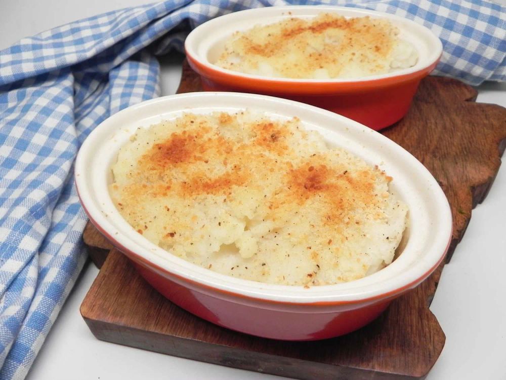 Baked Garlic Mashed Potatoes