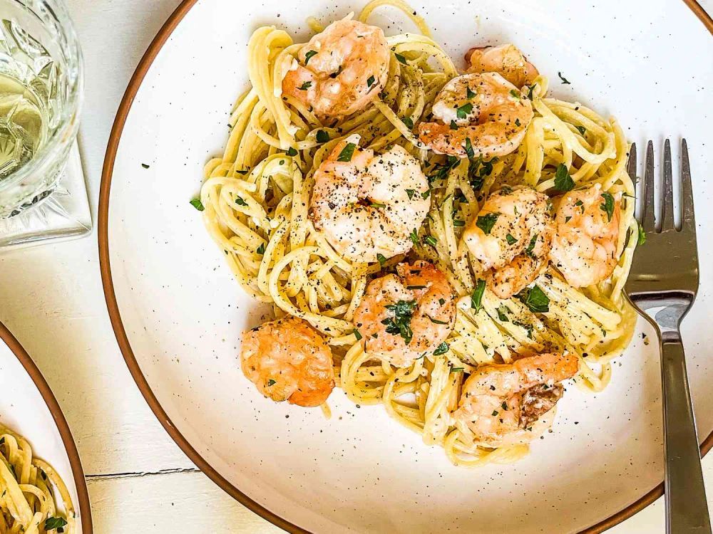 Creamy Shrimp Scampi with Half-and-Half