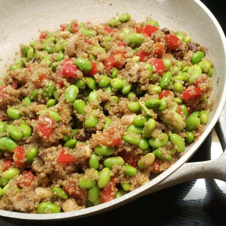 Protein-Packed Spicy Vegan Quinoa with Edamame