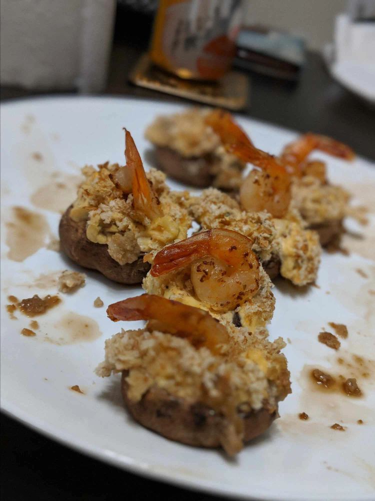 Spicy Shrimp-Stuffed Mushrooms