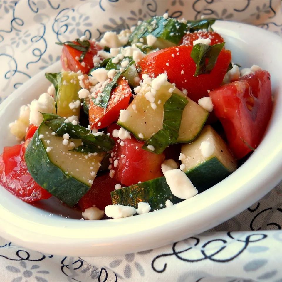 Tomato, Basil, and Feta Salad