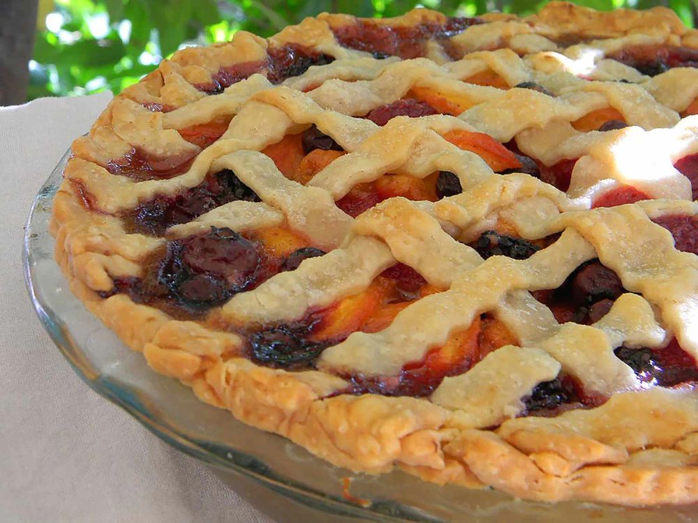 Summer is Here Triple Berry Peach Pie