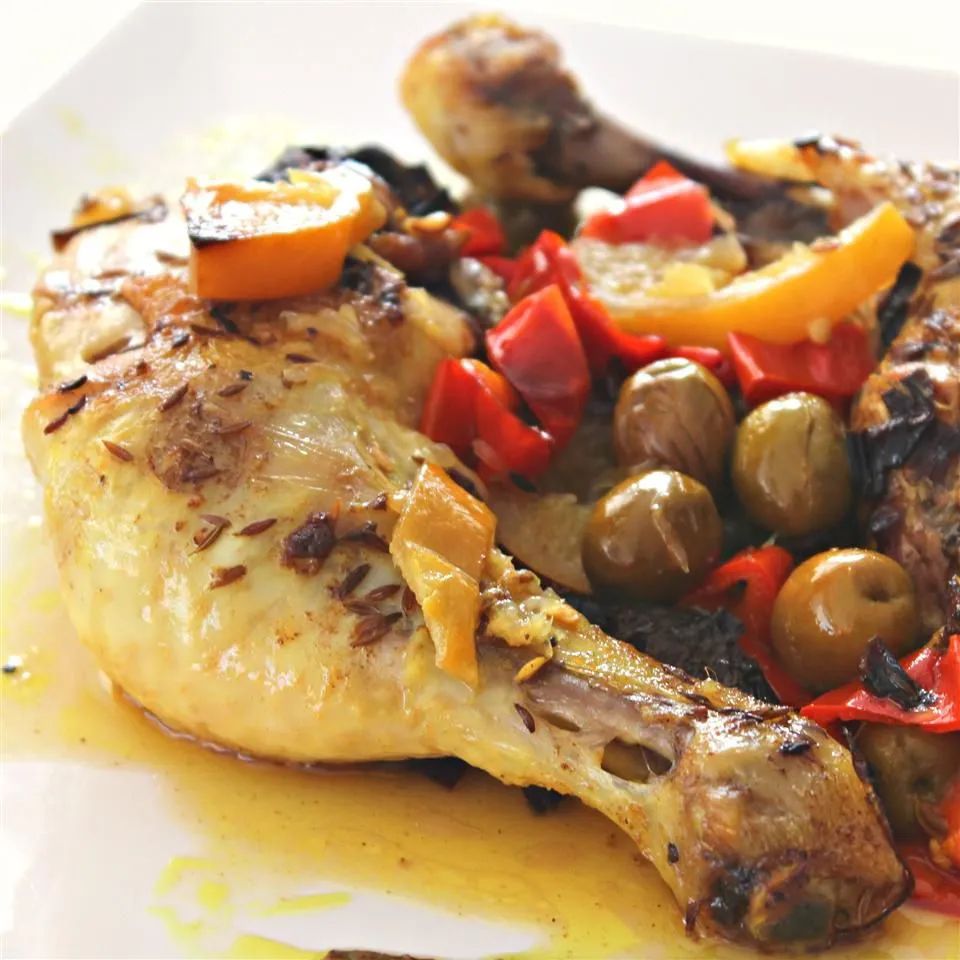 Moroccan Chicken with Saffron and Preserved Lemon