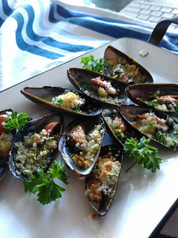 Mussels au Gratin