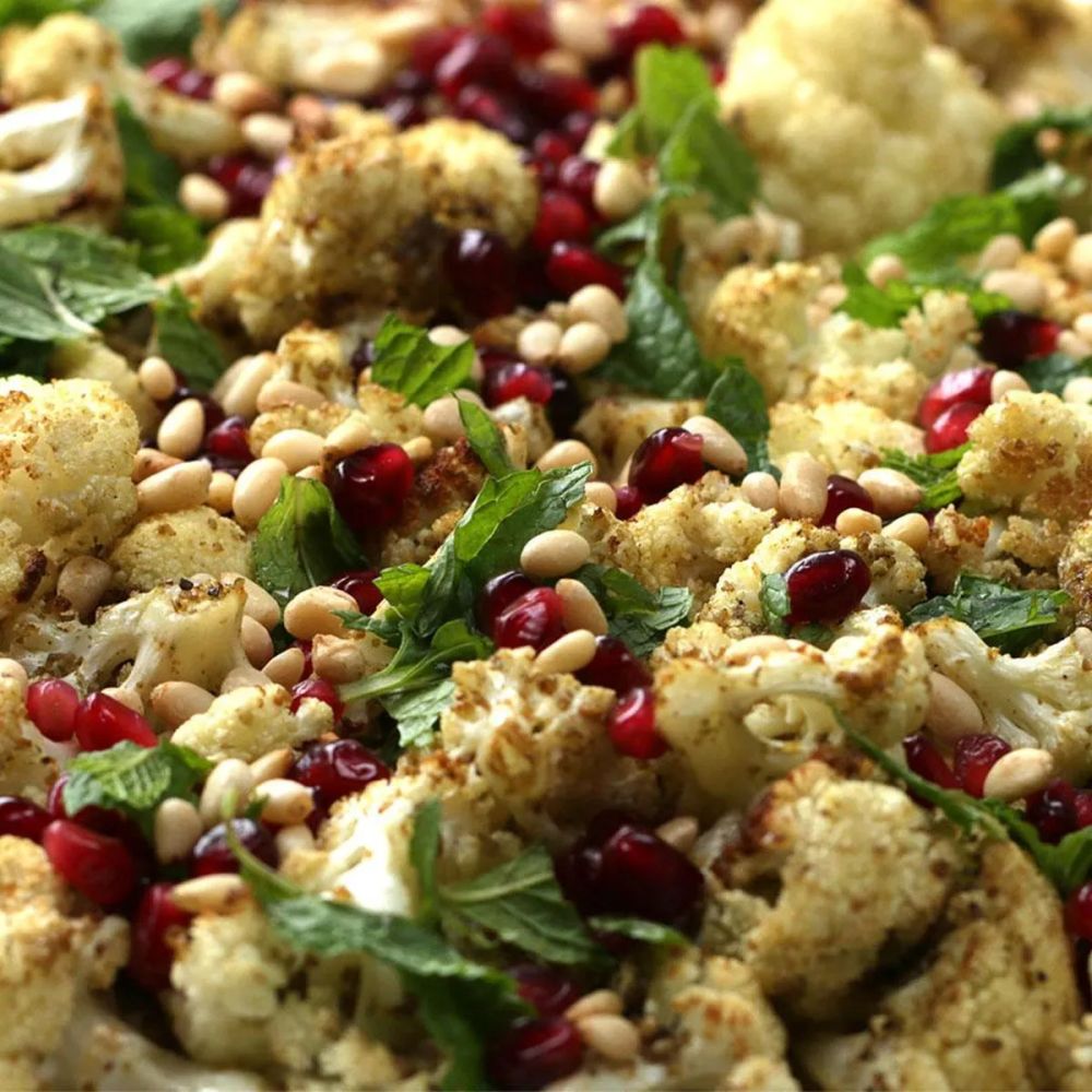 Roasted Cauliflower With Tahini Yogurt