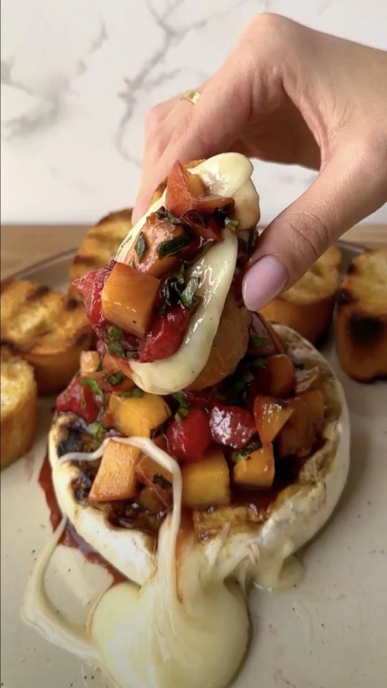 Grilled Brie With Stone Fruit