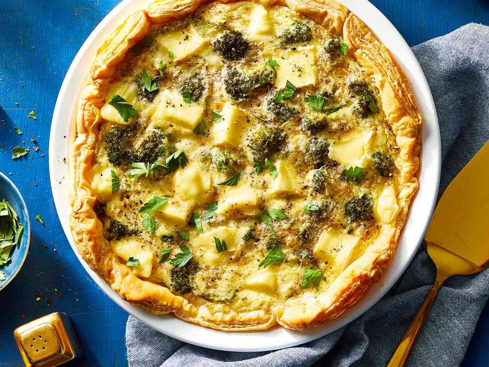 Simple Broccoli and Brie Cheese Quiche