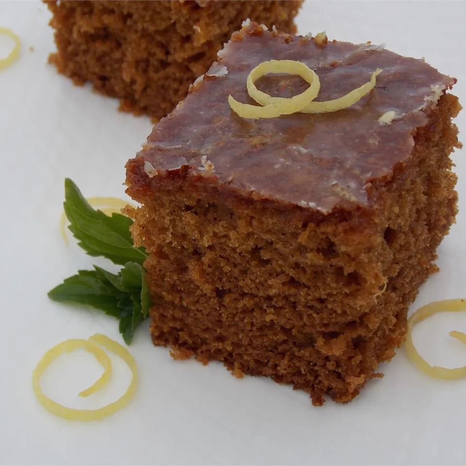 Gingerbread Cake with Lemon Glaze