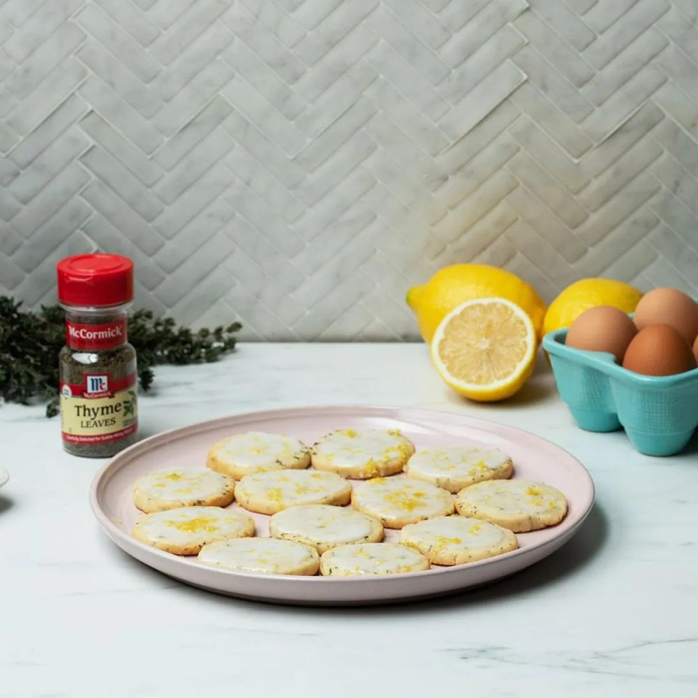 Lemon Thyme Shortbread Cookies