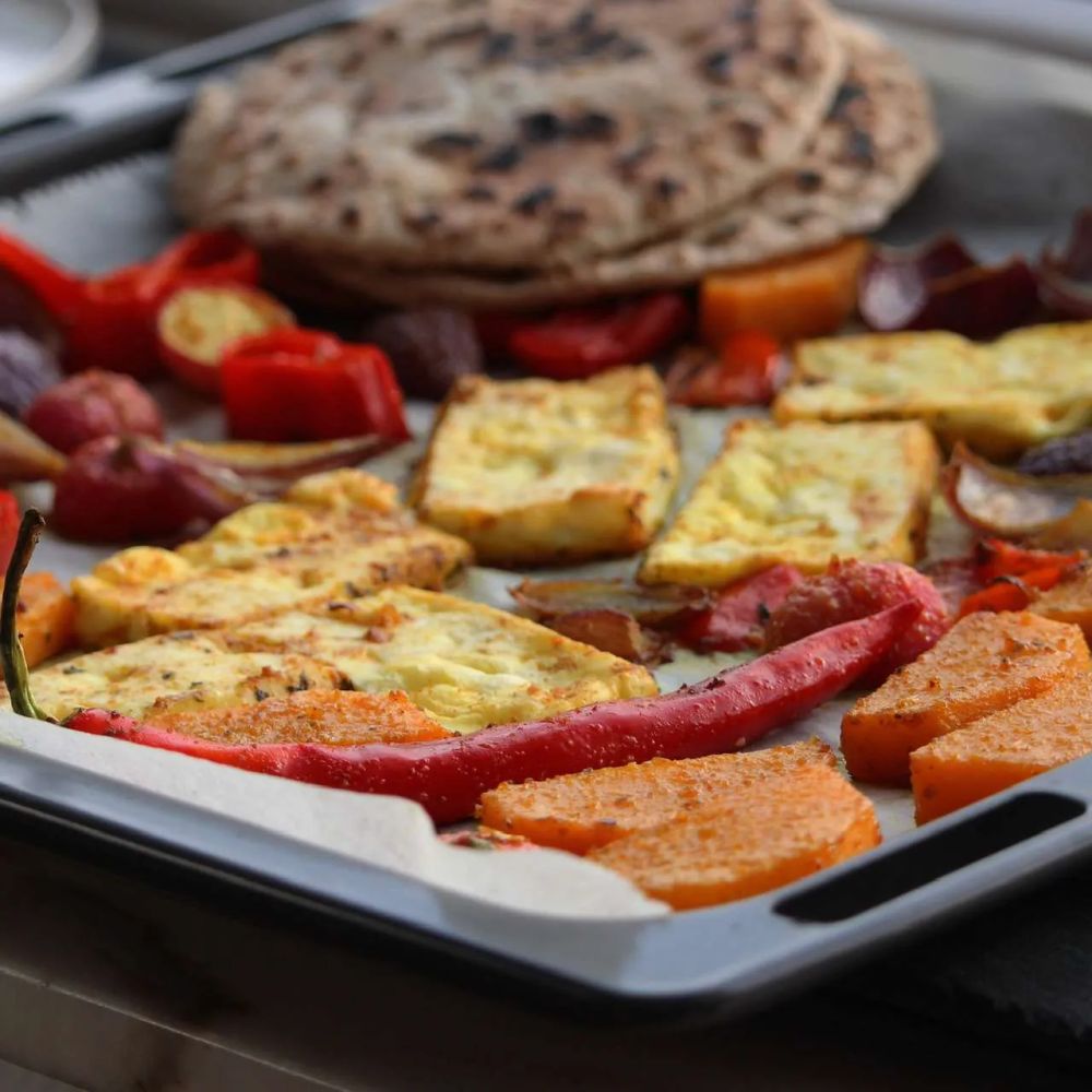 Halloumi Sheet Pan Meal for Two