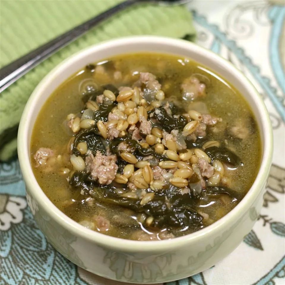 Turkey Sausage Barley Soup