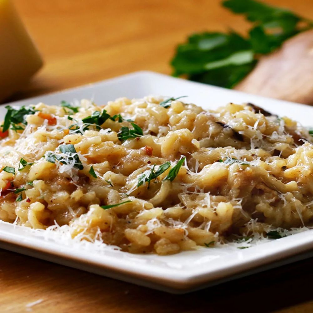 One-Pot Bacon And Wild Mushroom Risotto