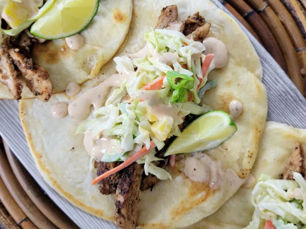 Jerk Chicken Soft Tacos