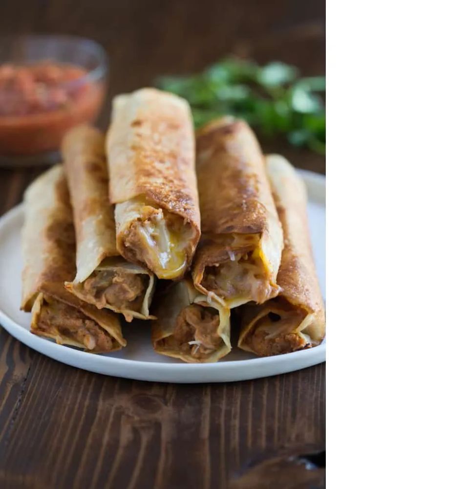 Crispy Bean and Cheese Burritos