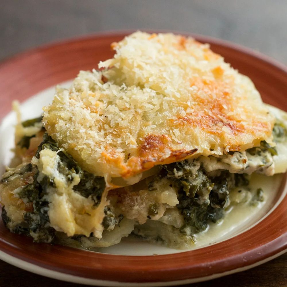 Creamy Potato Kale Gratin