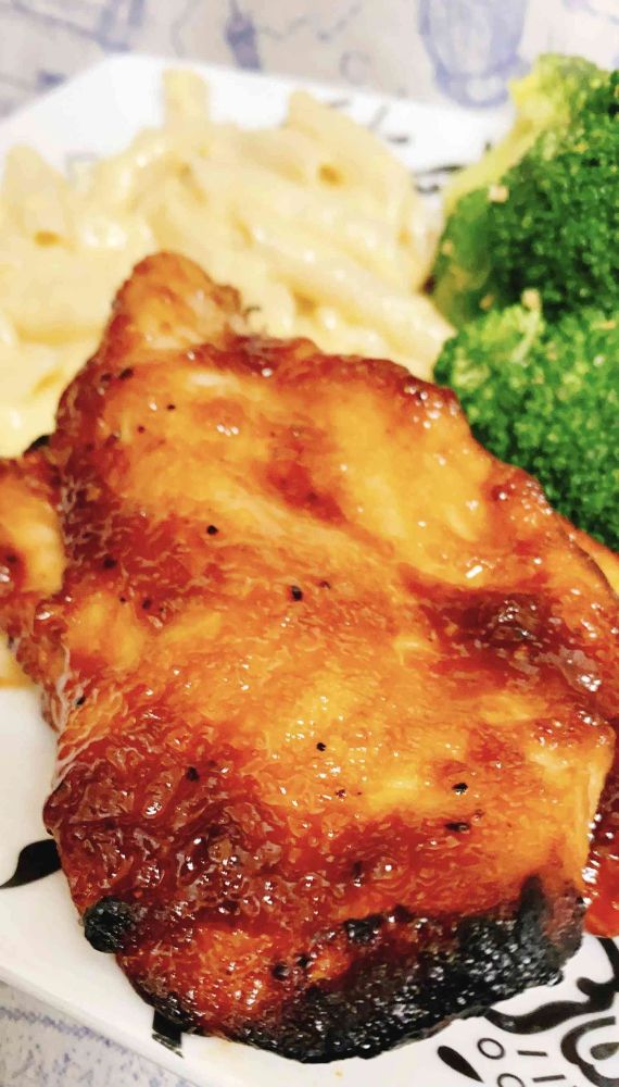 Baked Peach-Bourbon BBQ Chicken Breast