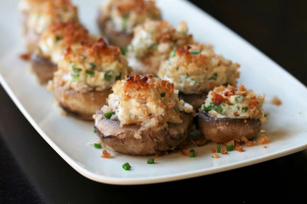 Easy Vegetarian Stuffed Mushrooms