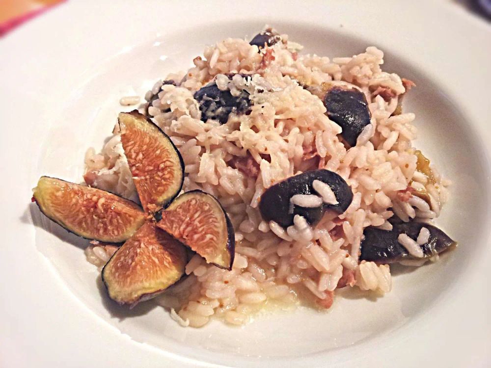 Risotto with Fresh Figs and Prosciutto