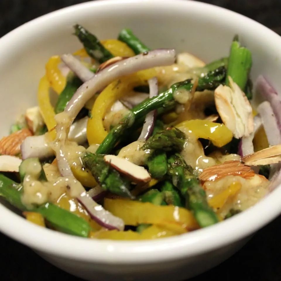 Roasted Asparagus and Yellow Pepper Salad