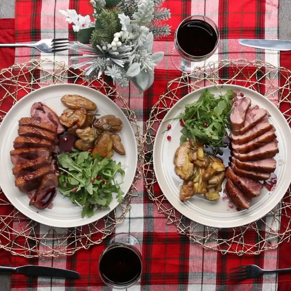 Seared Crispy Skin Duck Breast With Duck-Fat Fried Potatoes