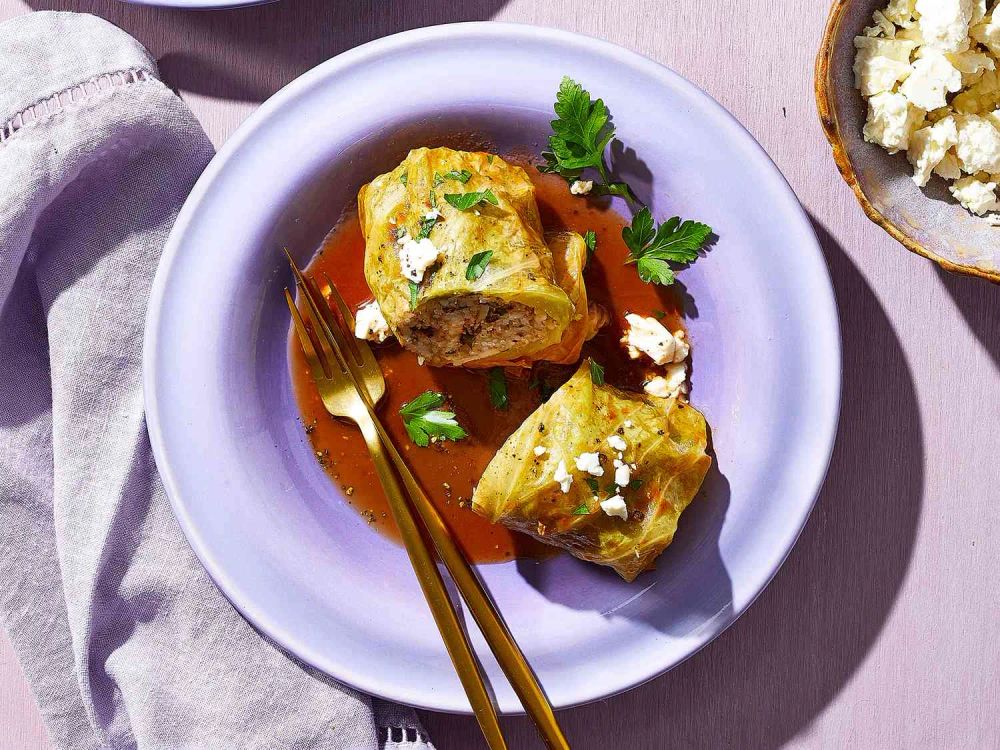 Lamb and Rice Stuffed Cabbage Rolls