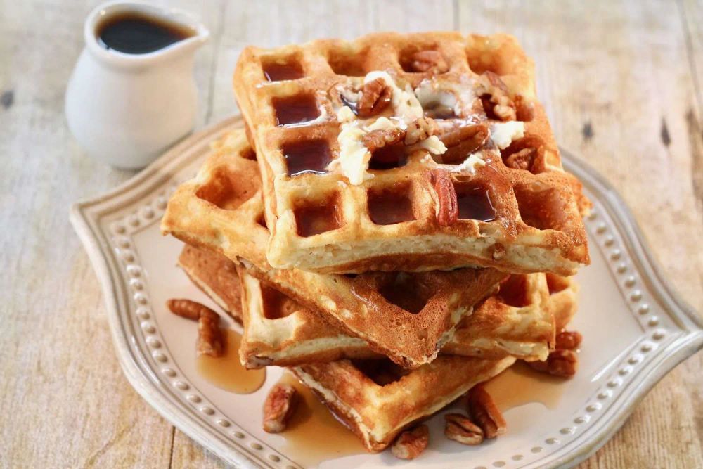 Pecan-Ricotta Waffles