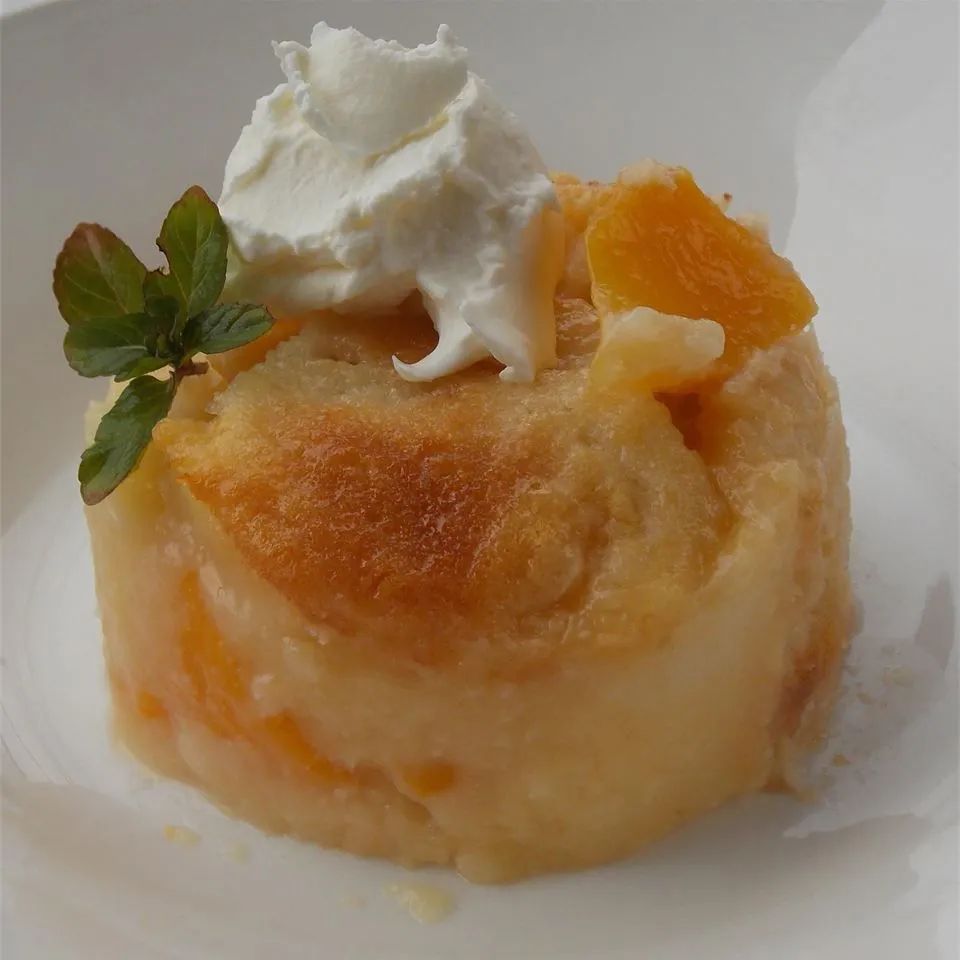 My Bottom-Up Peach Cobbler