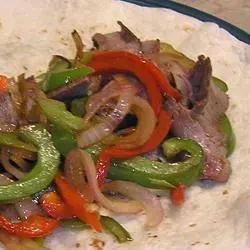 Steak, Onion, and Pepper Fajitas